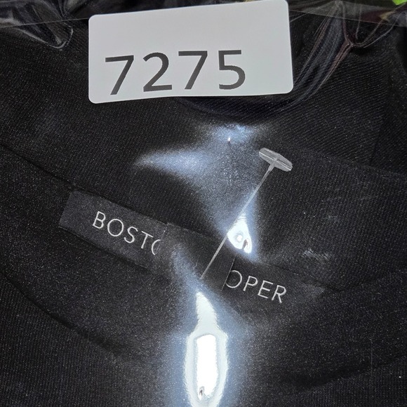 Boston Proper Full Zip Blazer Jacket Black Womens XL Slinky Knit Gold Detail NWT - Picture 11 of 11